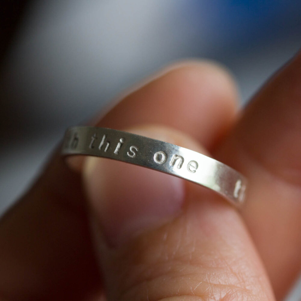 Silver Band Ring, Personalized Inside Or Outside, 2mm, 3mm 4mm Wide