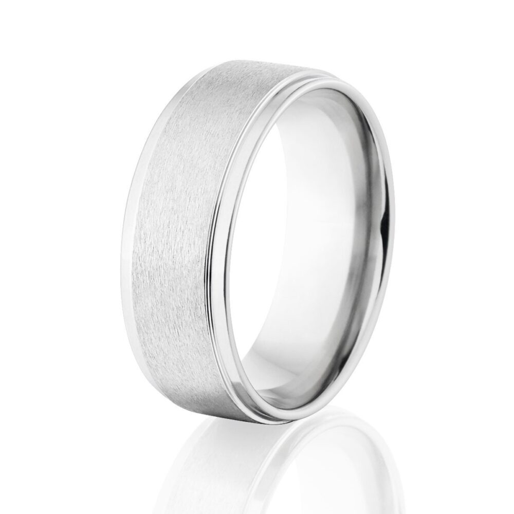 Handmade 8mm Cobalt Chrome Ring, Modern Comfort Fit Wedding Band