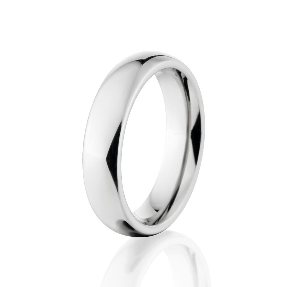 Cobalt Chrome Ring, Premium Mirror Finish, Wedding Bands Bands Cob-6Hr-P