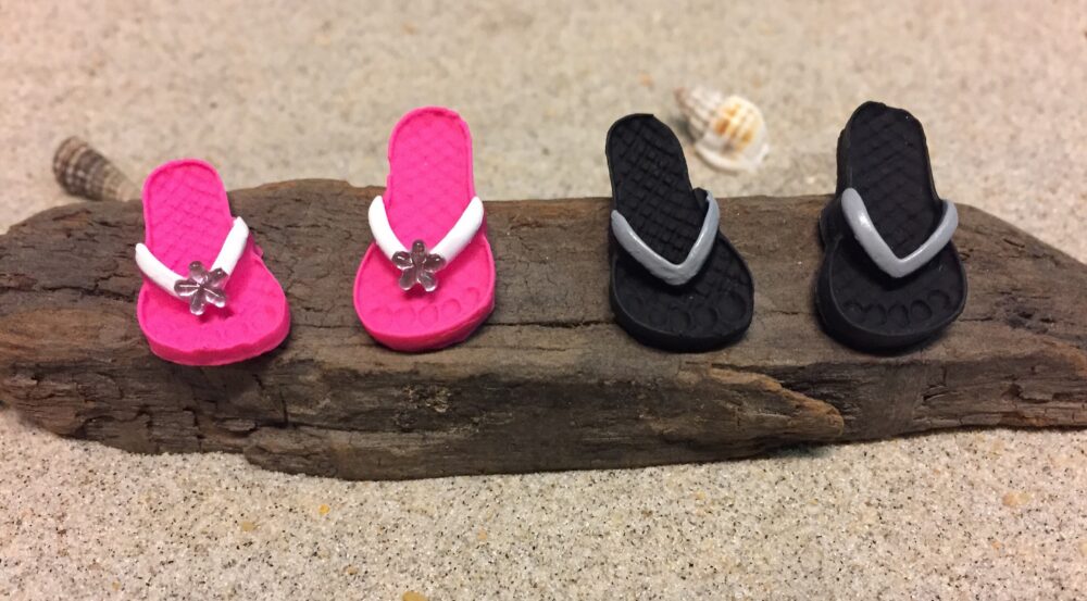 Miniature Dollhouse Flip Flops Girl & Boy - Your Choice One Inch Scale Beach Miniatures Terrarium -Wedding Cake Topper