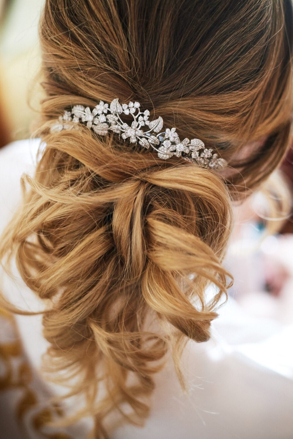 Rose Gold Bridal Hair Comb, Wedding Hair Piece, Pearl & Crystal Comb, Tiara, Gold Ivy Comb