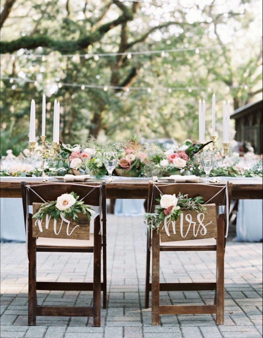 Mr & Mrs Chair Signs | Wedding Rustic & Wood Decor