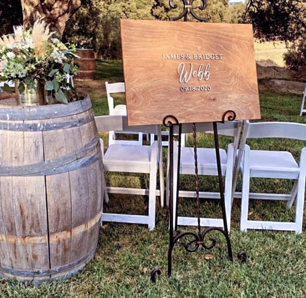 3D Wedding Guest Book Alternative - Rustic Book Wooden Sign Unique Wood Guestbook