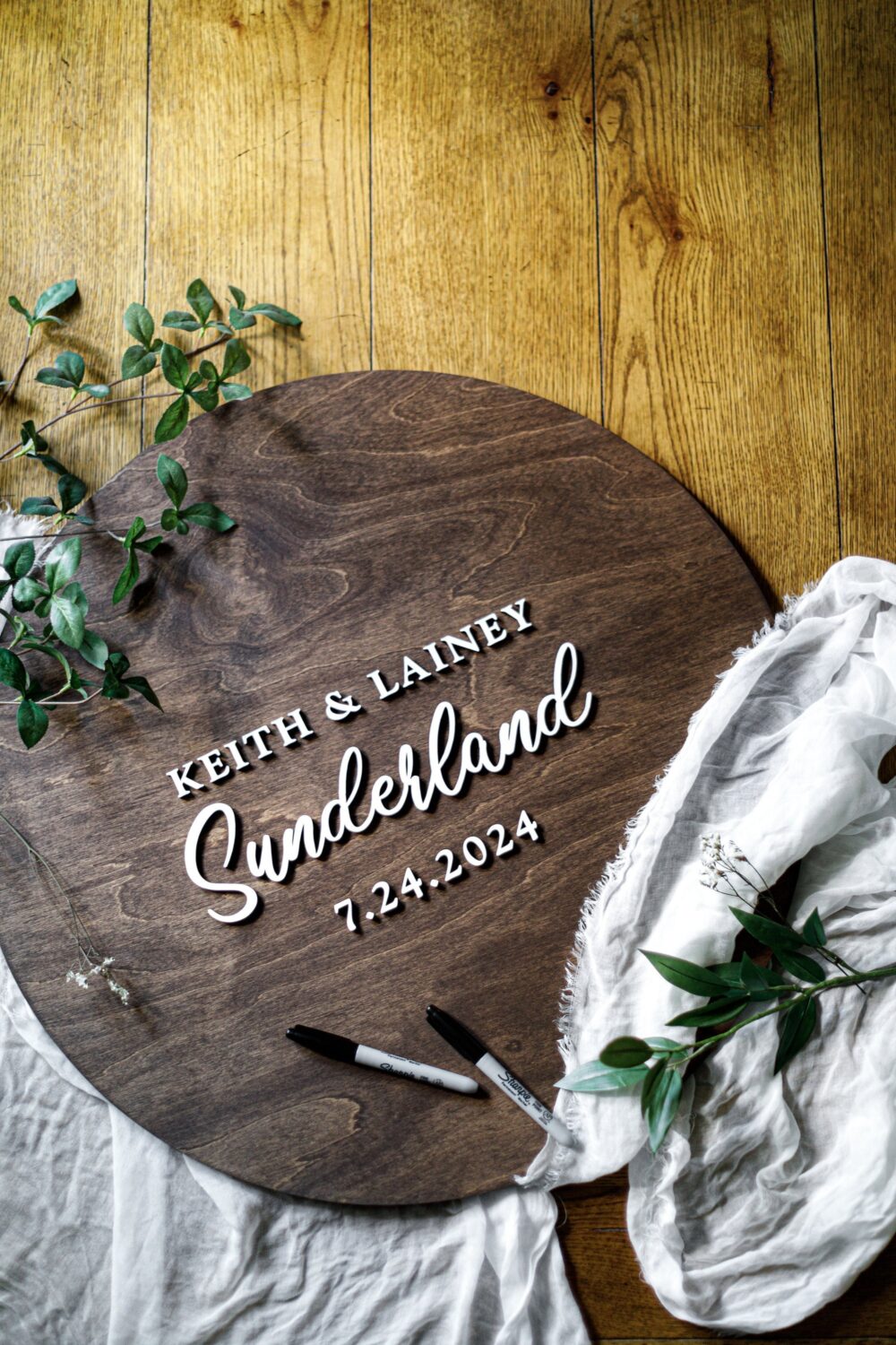 3D Wedding Guest Book Alternative - Rustic Book Wooden Sign Unique Wood Guestbook