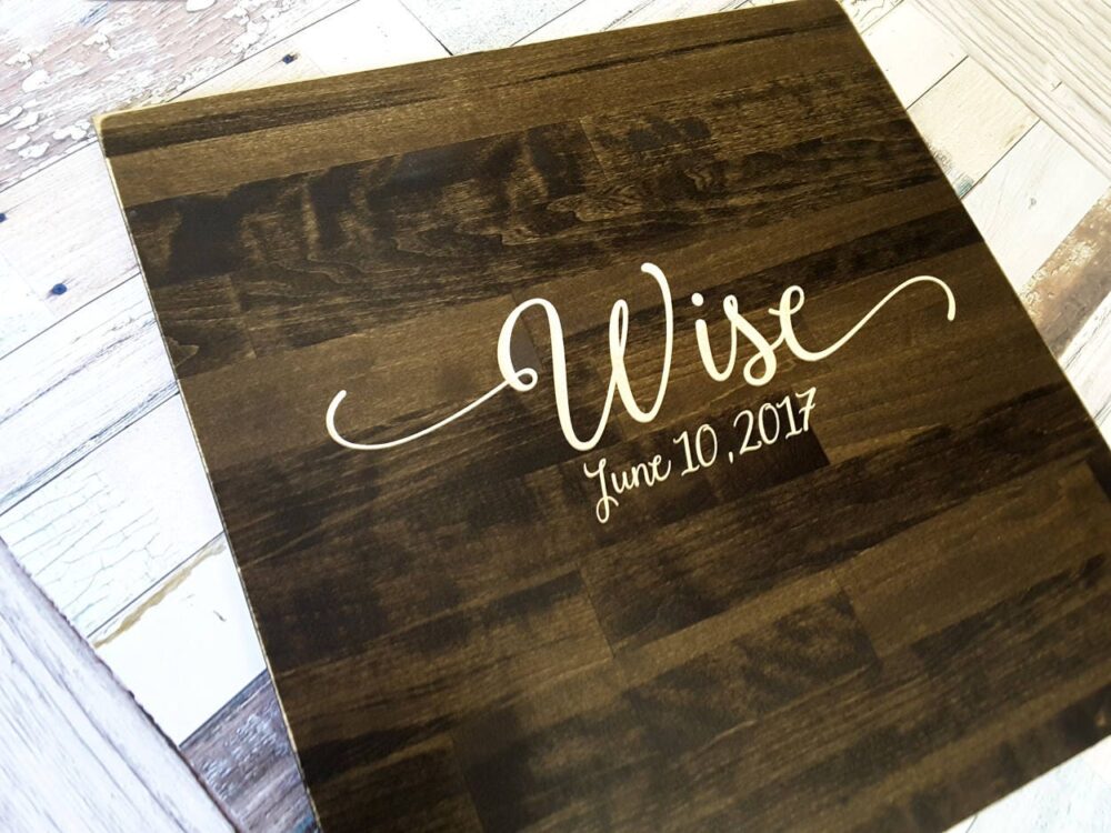 Wedding Guest Book Alternative - Rustic Decor Wood Sign In