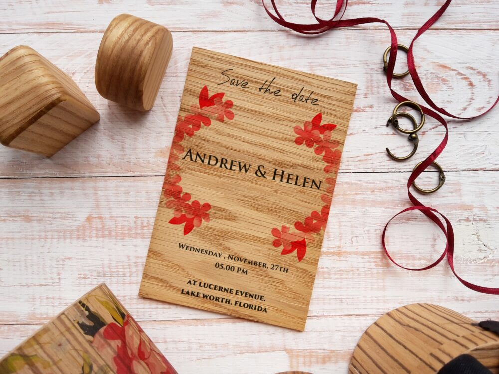 Wooden Wedding Invitation, Cards, Rustic Wood Vintage Wedding Invitation, Country Wedding, Invitation