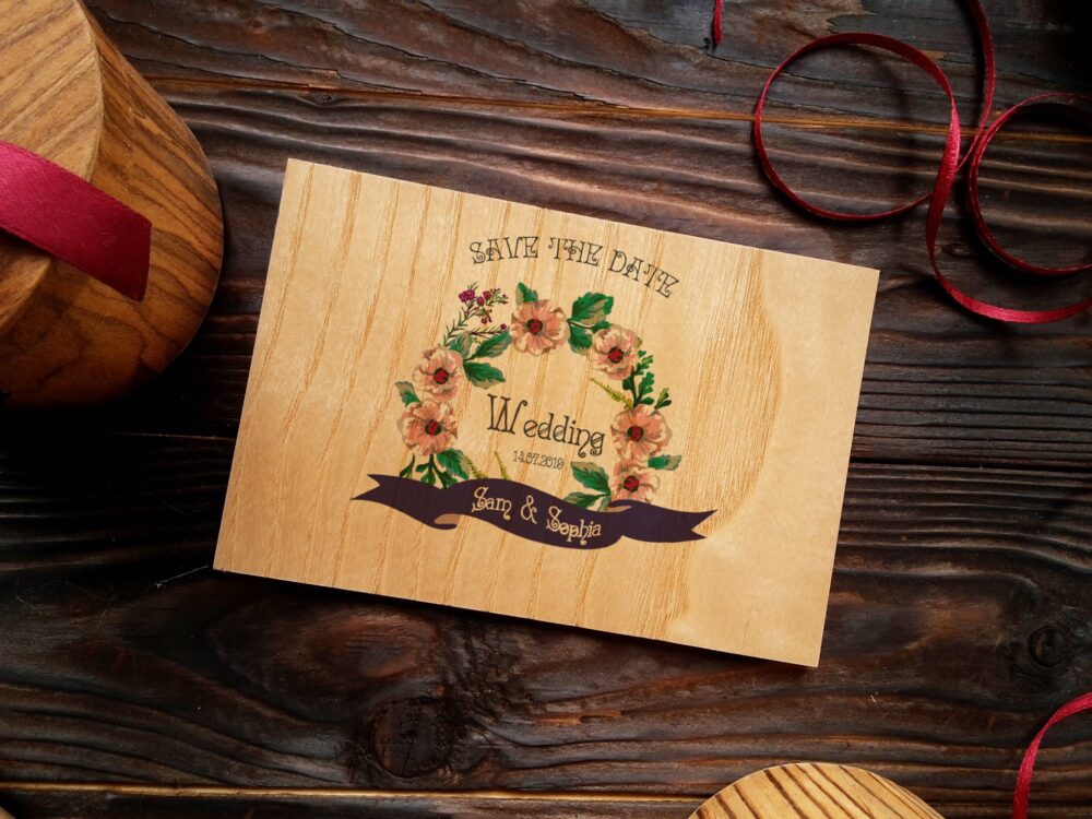 Wooden Wedding Invitation, Cards, Rustic Wood Vintage Wedding Invitation, Country Wedding, Invitation