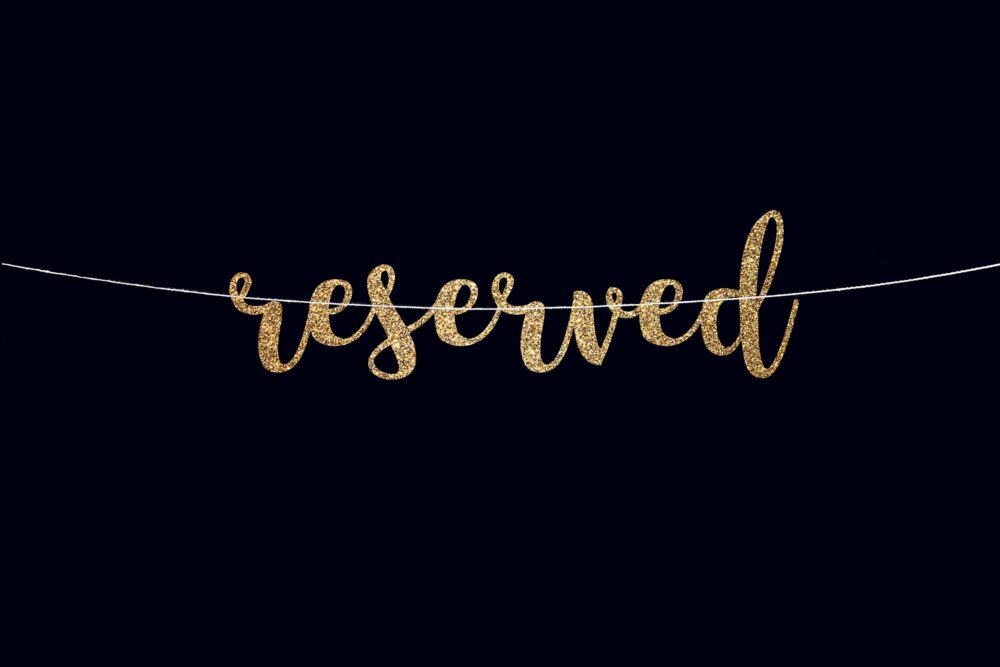 Wedding Banner Wedding Decorations Reserved Reception Decor Gold Sign Cursive Bridal