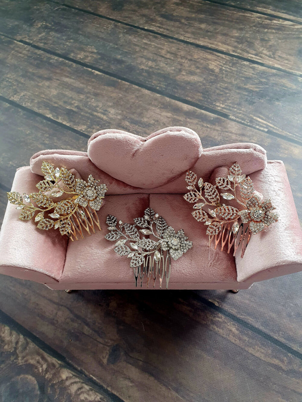 Arianna Crystal Pearl Wedding Hair Comb Veil Floral Vintage Hairpiece Bridal Accessory Jewelry Headpiece Silver Rose Gold