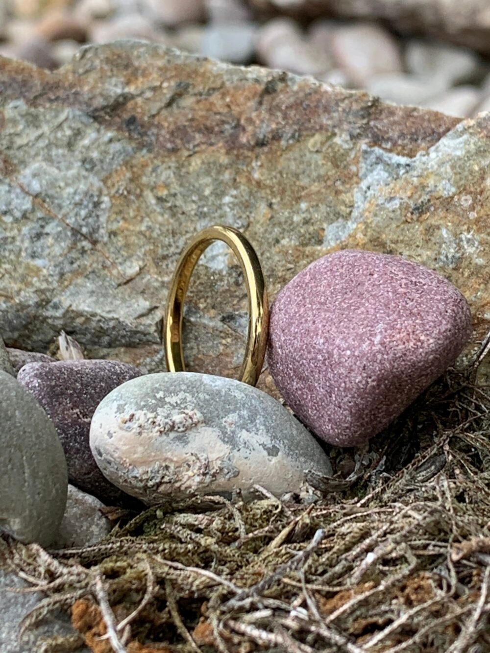 His & Hers Gold Statement Ring, Tungsten Carbide Wedding Ring Set, Custom Engraving For Men & Women, Engagement Jewelry