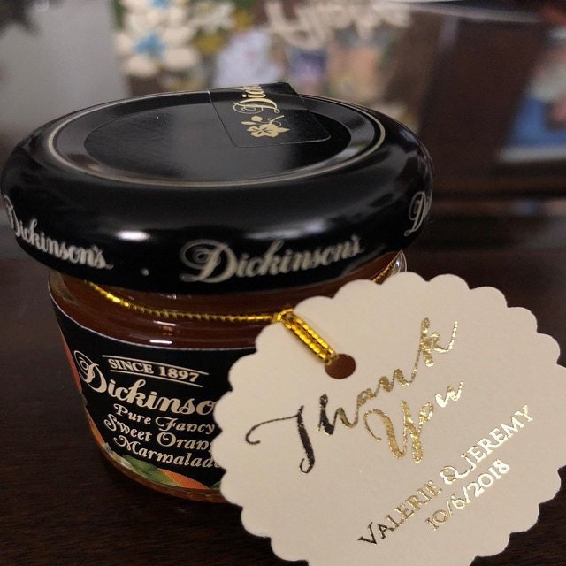 Gold Foil Wedding Favor Tags Burgundy, Blush, Wine, Navy, Grey