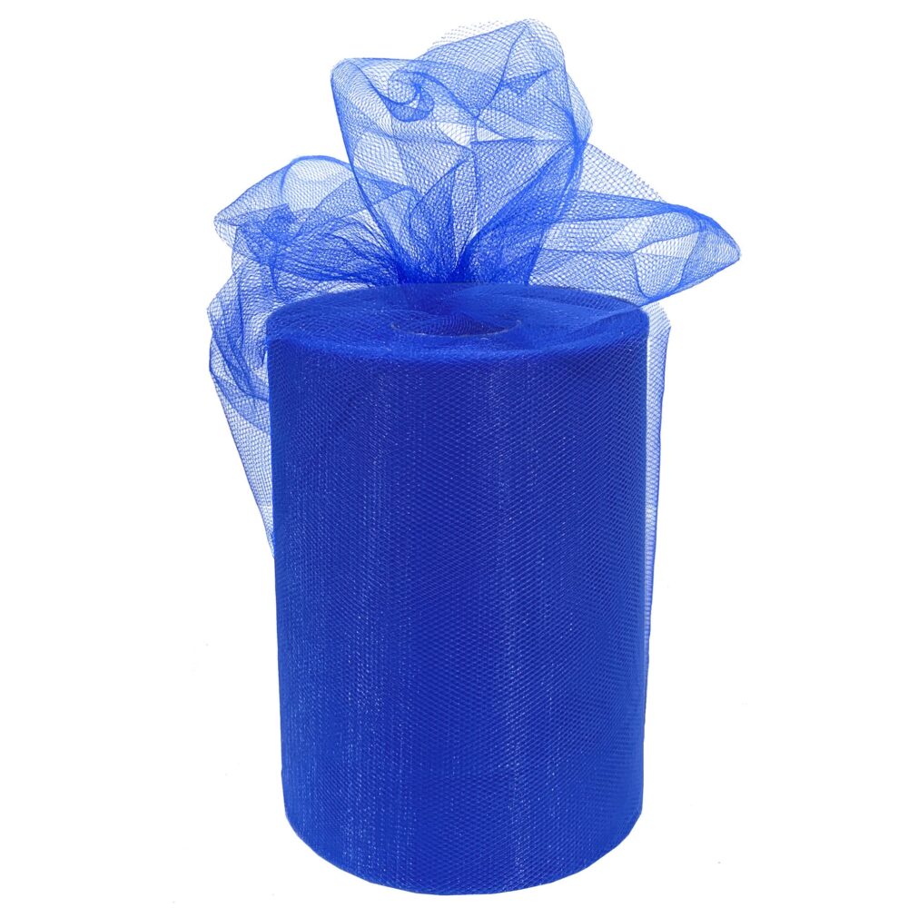 Royal Blue Tulle Wedding Decor - 6" X 100 Yards, Fabric Netting, 4Th Of July, Spring, Birthday, Christmas, Wreath, President's Day, Easter