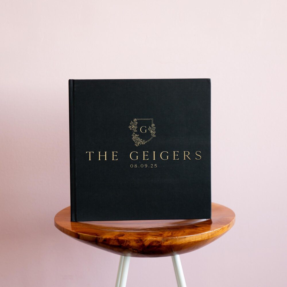 Real Gold Foil Wedding Guest Book Personalized Photo Album