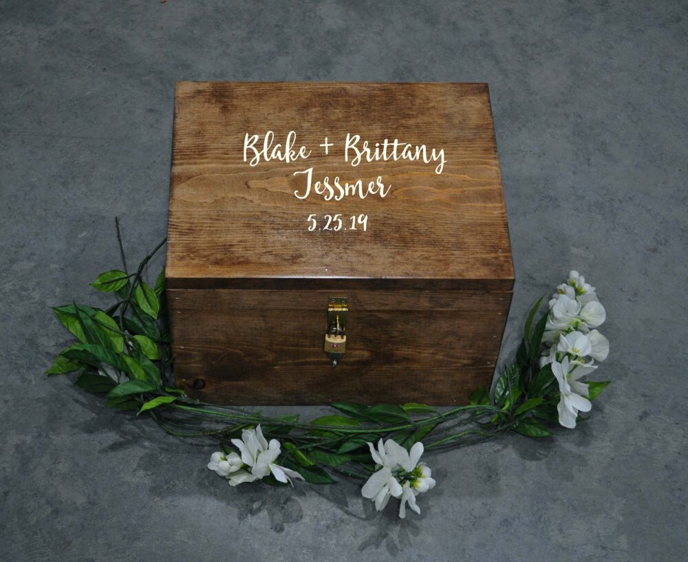 Wedding Card Box | With Lock Holder Rustic Ideas Keepsake Boxes