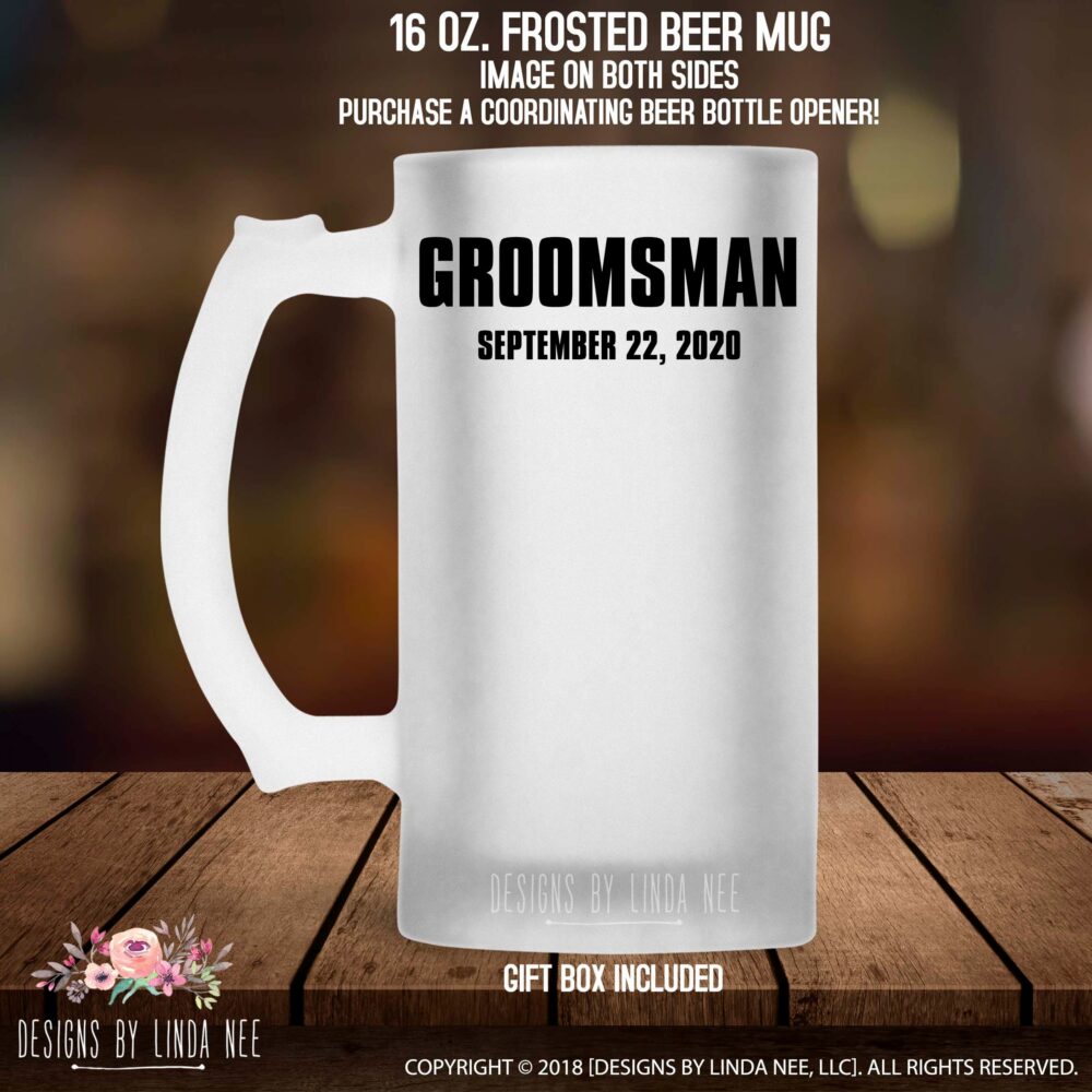 Groomsmen Gifts Personalized Beer Mug Gift For Glasses Custom Best Man Wedding Glass Mph428