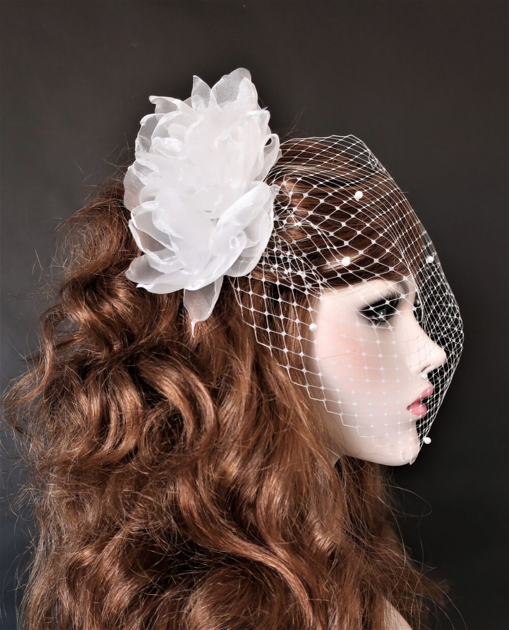 Bird Cage Veil, Wedding Flower Bridal Russian Veiling, Bandeau Birdcage Mini Veil