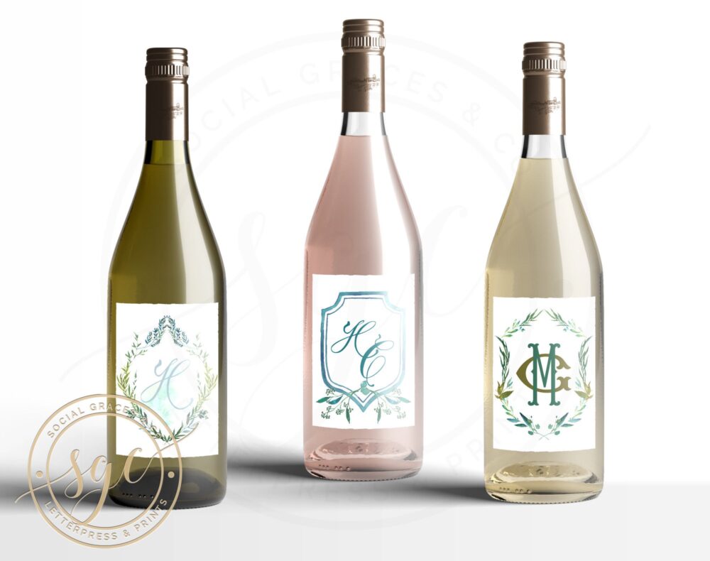 Wine Bottle Labels, Wedding Party Favors- Welcome Gift - Bridal Shower Gifts