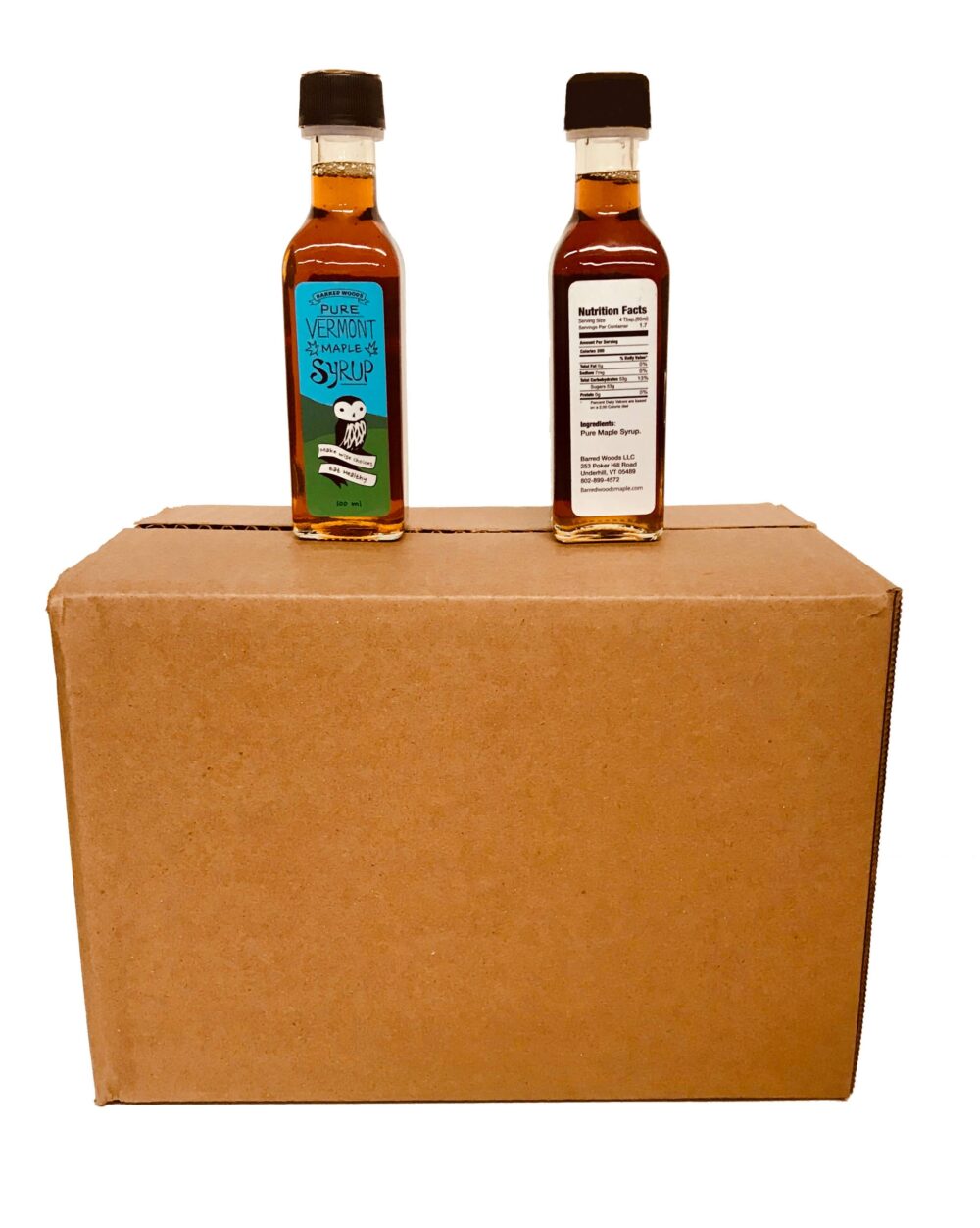 Maple Syrup Nips - Case Of 24 100Ml Bottles Pure Vermont Wedding Or Party Favors