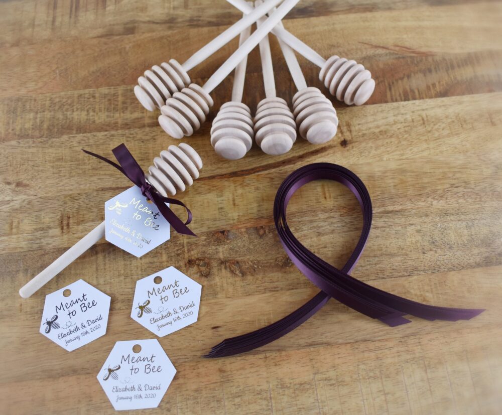 Honey Dipper Wedding Favors Wooden Meant To Bee Favor Tags Honey Dipper, & Ribbon Included Diy
