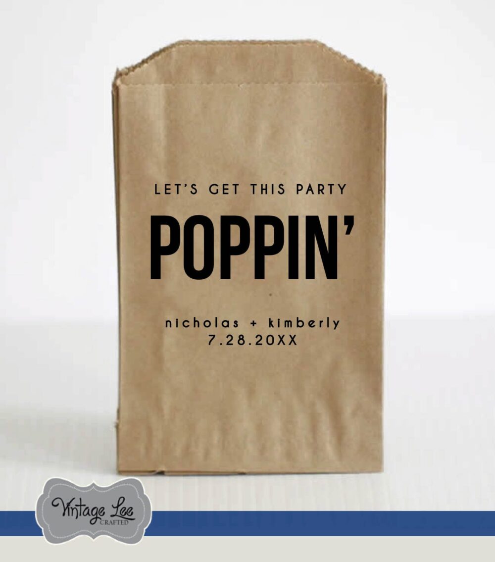 Wedding Favor Bags, Popcorn Favors, Bags For Wedding