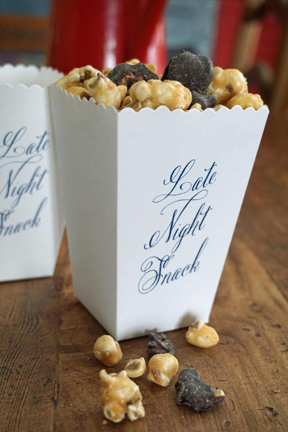 Wedding Favor Mini Popcorn Box - Late Night Snack Bar Treat Personalized Bulk Gourmet