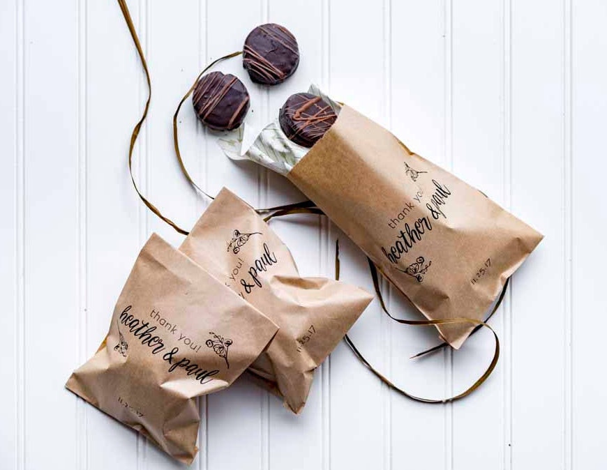 Wedding Favor Bags, Popcorn Donut Coffee Favor, Candy Buffet, Party Favors, Rehearsal Dinner Favors