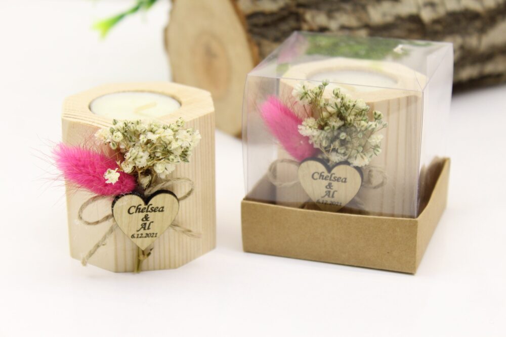 Candle Wedding Favors, Personalized Favors For Guests in Bulk, Rustic Fall Bridal Shower