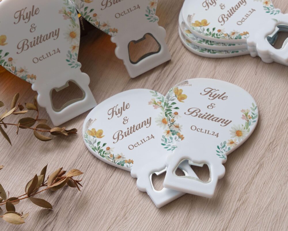 Personalized Wedding Favor Bottle Opener Magnets Bulk Bridal Shower Favors Wkn