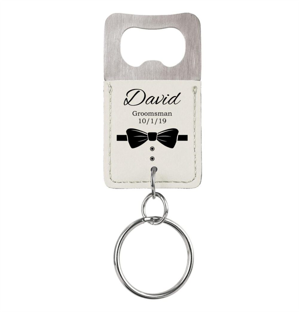 Custom Laser Engraved Bottle Opener Keychain, Wedding Favor Bottle Opener, Personalized Opener