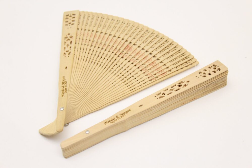 Bulk Summer Wedding Favors Personalized Rustic Sandalwood Fans Folding Bridal Shower Beach For Guests Us