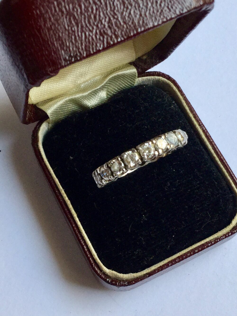 Antiques Silver Cz Zirconia Infinity Band Ring