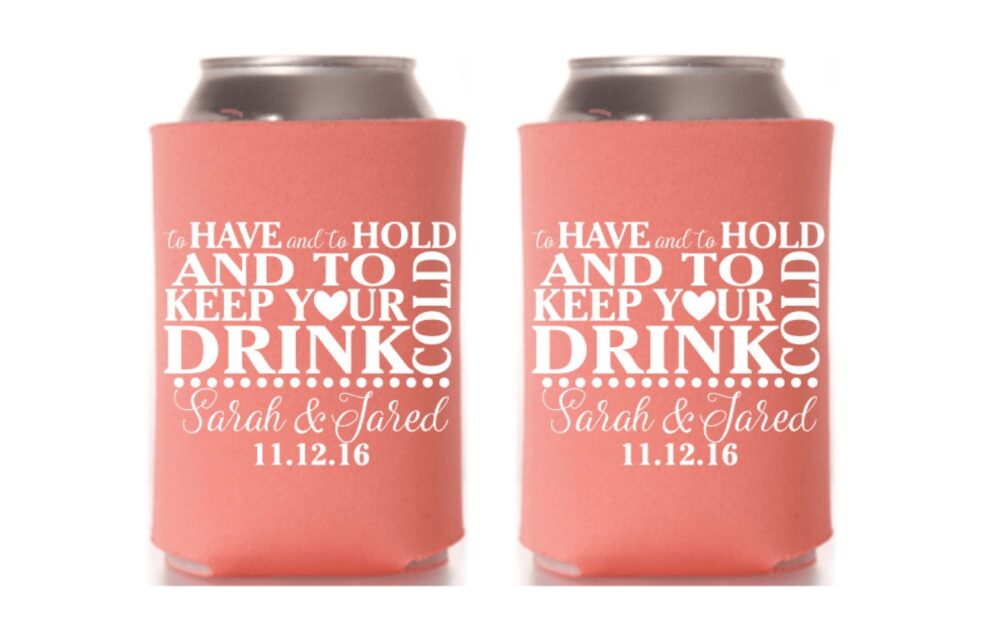 Can Coolers Wedding, Personalized Coolers, Beer Sleeve, Wedding Favors, Cooler, Summer Gift