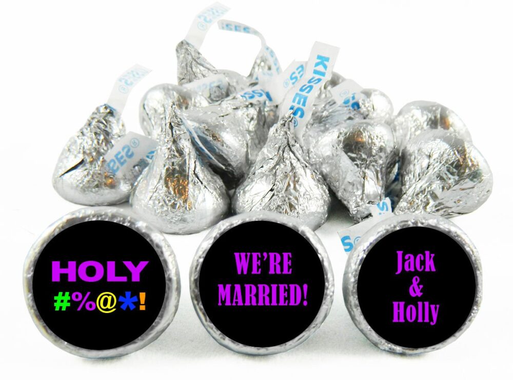 Holy Bleep Personalized Wedding Stickers For Hershey's Kisses. Labels Kisses - Party Favors Set Of 108