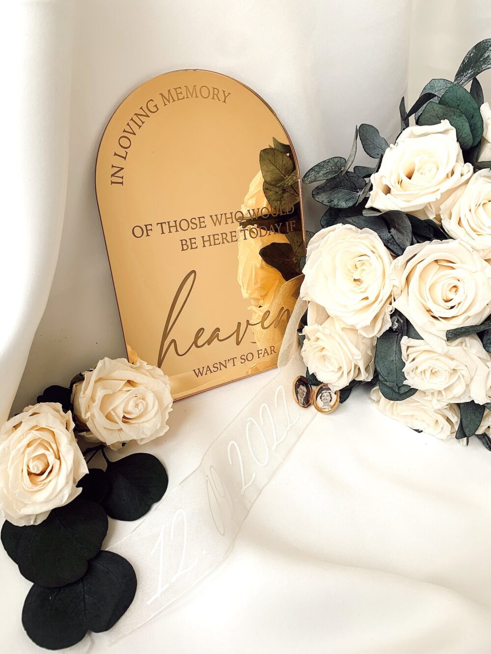 In Loving Memory Wedding Sign With Stands Memorial Acrylic Arch Signage Remembrance Heaven