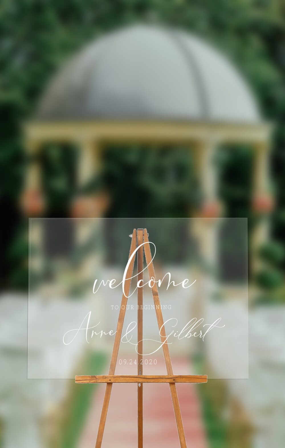 Free Preview Wedding Welcome Sign Clear Acrylic Modern Decor Calligraphic Memorial