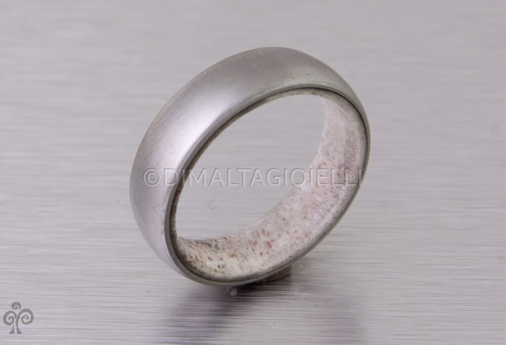 Antler Ring Titanium Antler Wedding Band Man Woman