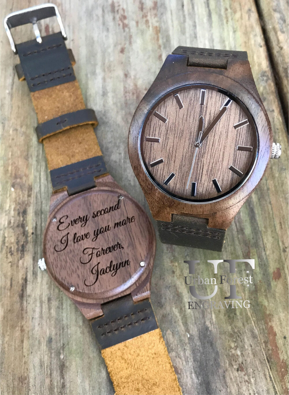 Boyfriend Gift, Fiance Gift, Wedding Gift Groom Engagement Husband Personalized For Men Engraved Watch, Wooden Watch