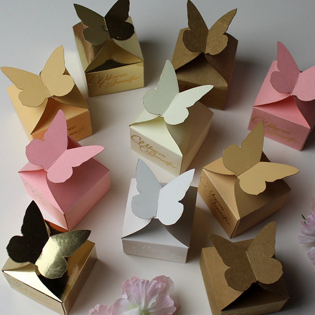 Butterfly Wedding Favor Boxes, Box, Laser Cut Favour Personalised Gift Favor, Party Box