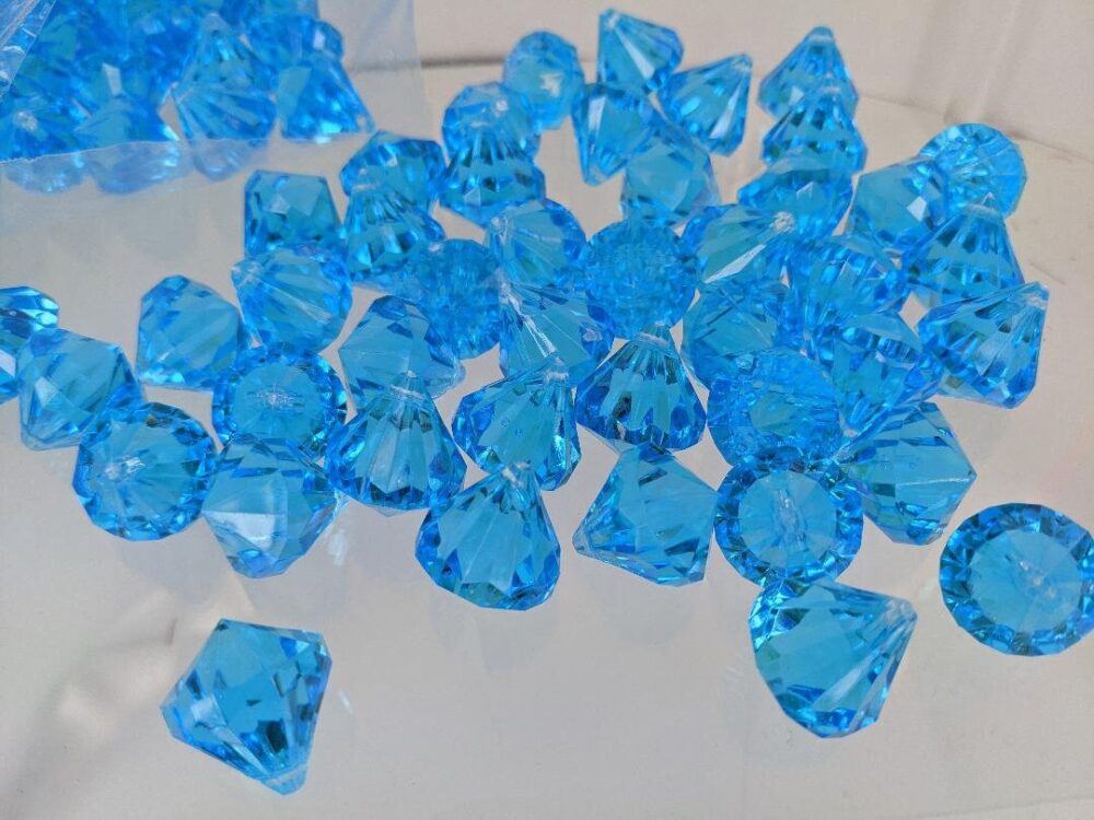 Turquoise Acrylic Plastic Diamonds Pieces, Acrylic Vase Filler, Diamonds, Diamond Table Scatter, Confetti