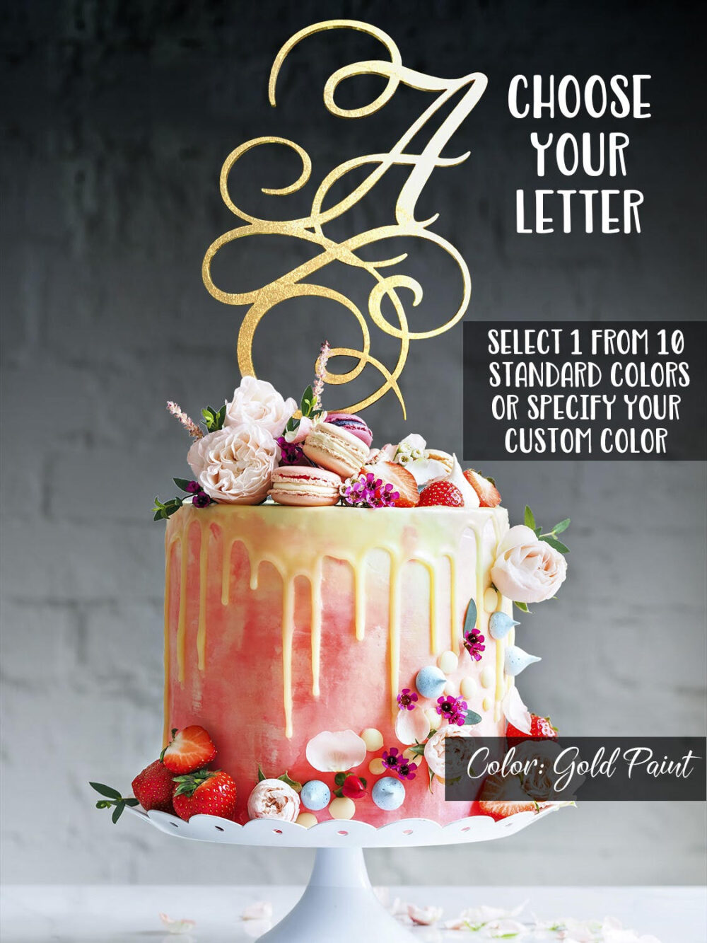 Monogram Cake Topper. Wedding Custom Topper.initial Topper.personalized Topper.letter Topper.rustic