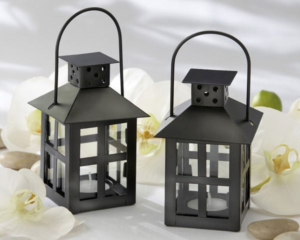 Mini Table Lanterns Wedding Candle Holders Black White Lantern Favors Decor