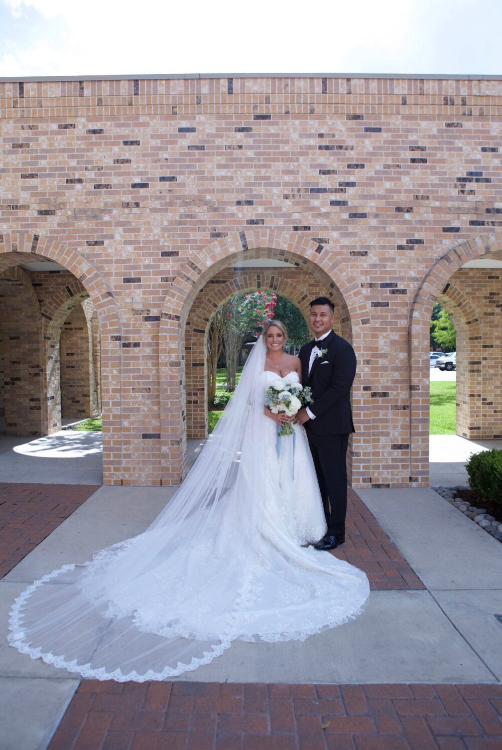 Pearl & Lace Wedding Veil, Bridal Cathedral Veil