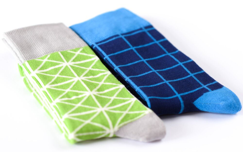 Casual Colorful Men's Sock Set, Blue Green Cool Groomsmen Socks For Wedding, Crazy Funny Men, Mens Gift Set