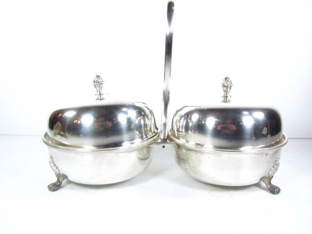 Vintage Silver Bowls, Serving Dish, Shabby Chic Decor, Silver Dish, Wedding Decor