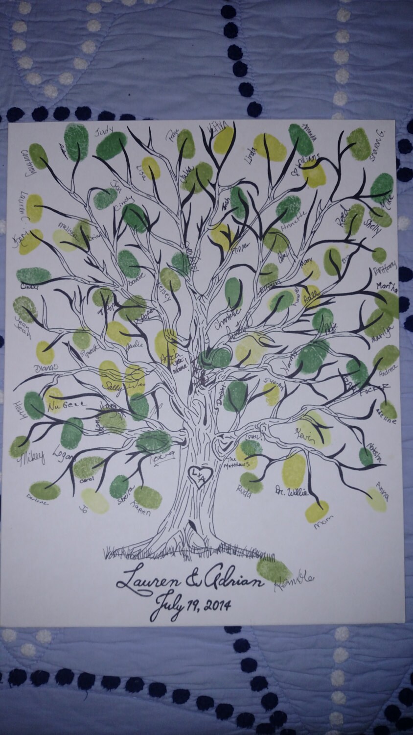 Fingerprint Tree Wedding Guestbook
