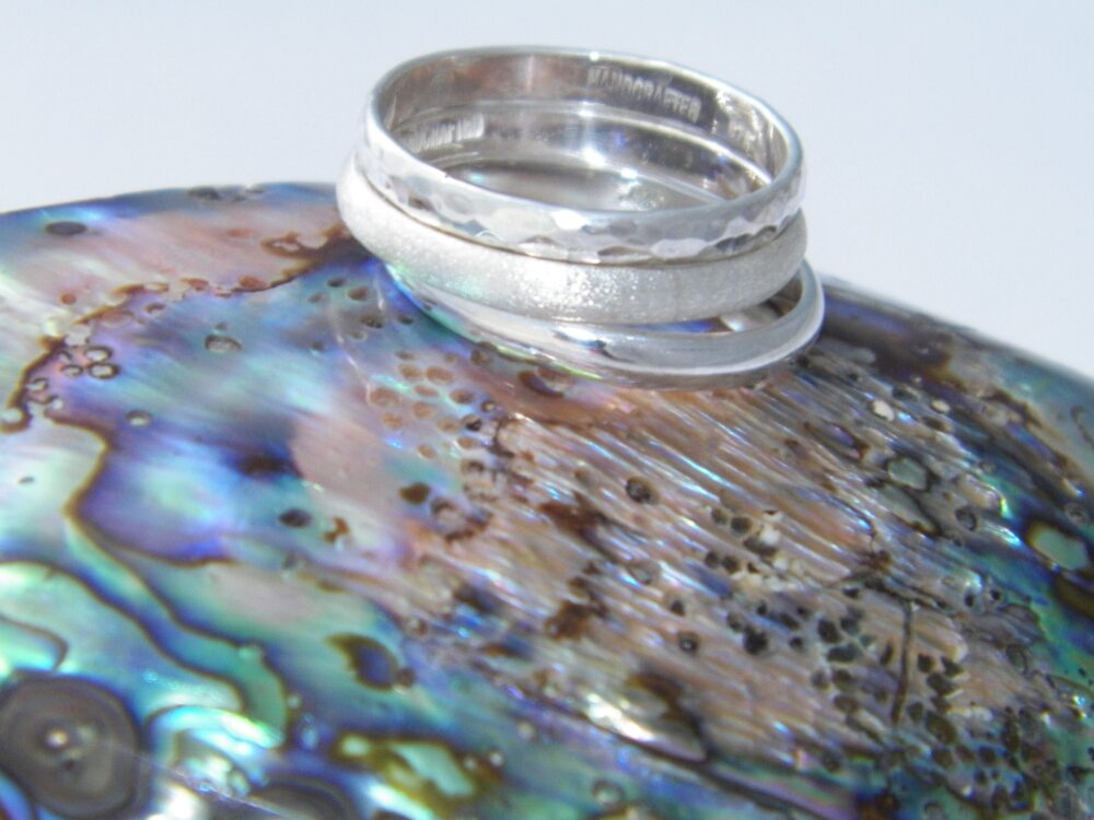 Hand Made.925 Sterling Silver Wedding One Band Stackable Ring-Choose Your Size & Finish