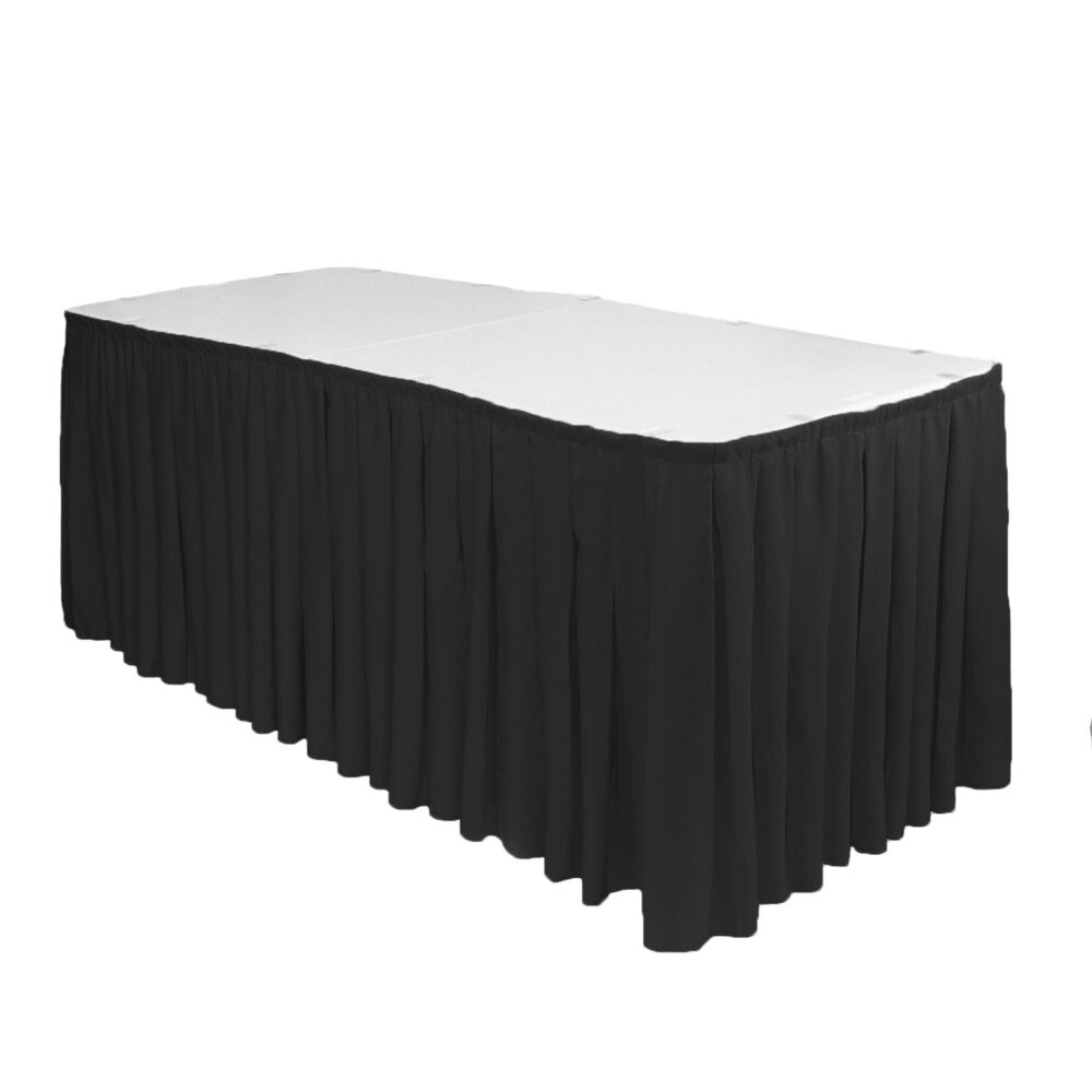 Polyester Pleated 21 Ft X 29 Inch Table Skirt | Wedding Tablecloth, Catering Banquet Tablecloth
