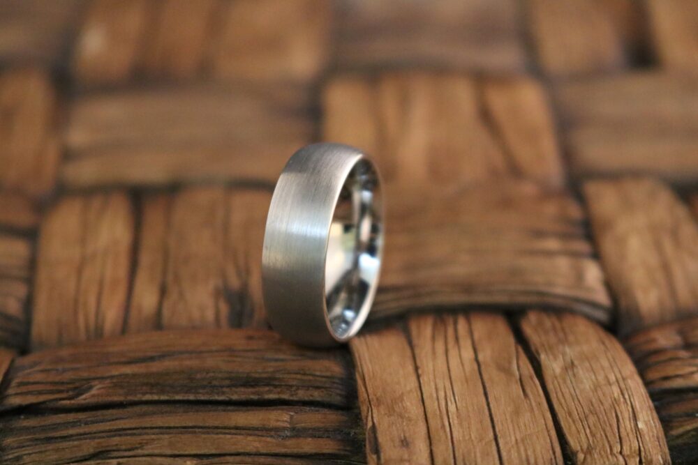 Brushed Wedding Band Tungsten Ring Classic Style Carbide