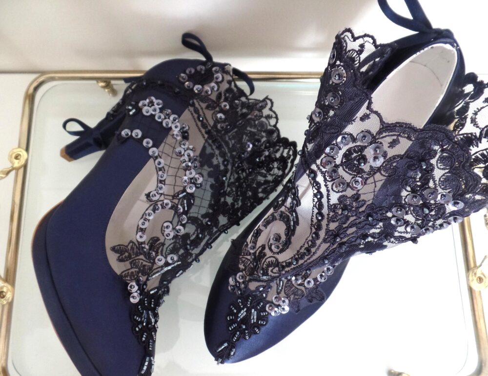 Navy Blue Wedding Shoes, Bride Boots