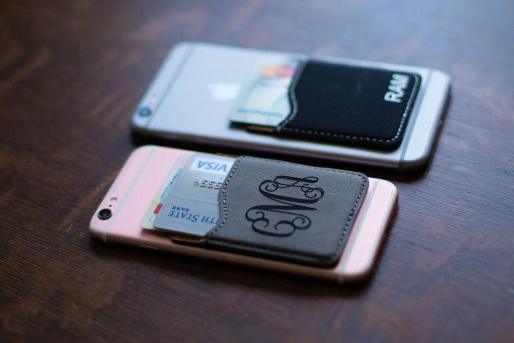 Stocking Stuffer Monogram Cell Phone Card Caddy, Personalized I X Case Monogrammed Wallet, Preppy Wallet Holder